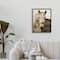 Stupell Industries Rustic Sepia tone Portrait of White Horse in Black Frame Wall Art